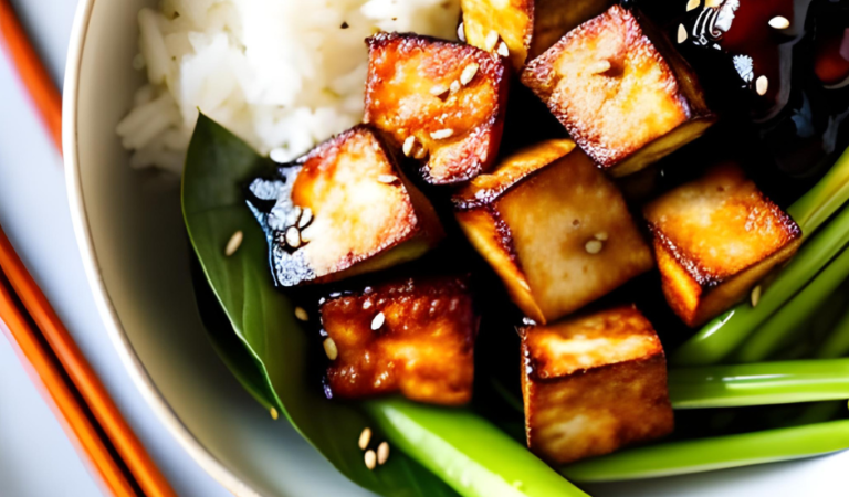 Sticky Sesame Tofu Bowl